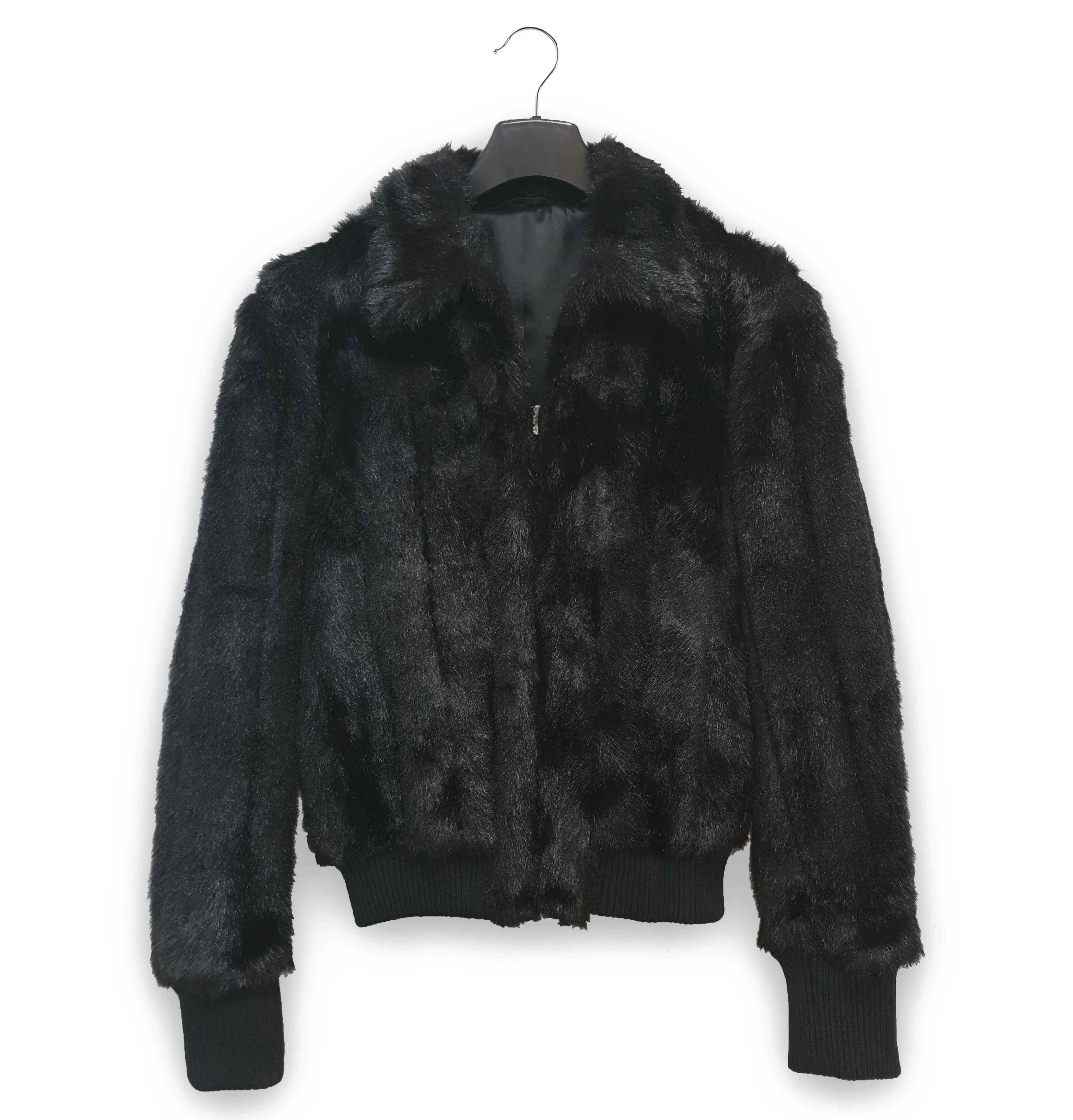 1990s Sartorial Sport Blouson in Faux Fur & Wool Twill