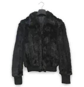 1990s Sartorial Sport Blouson in Faux Fur & Wool Twill