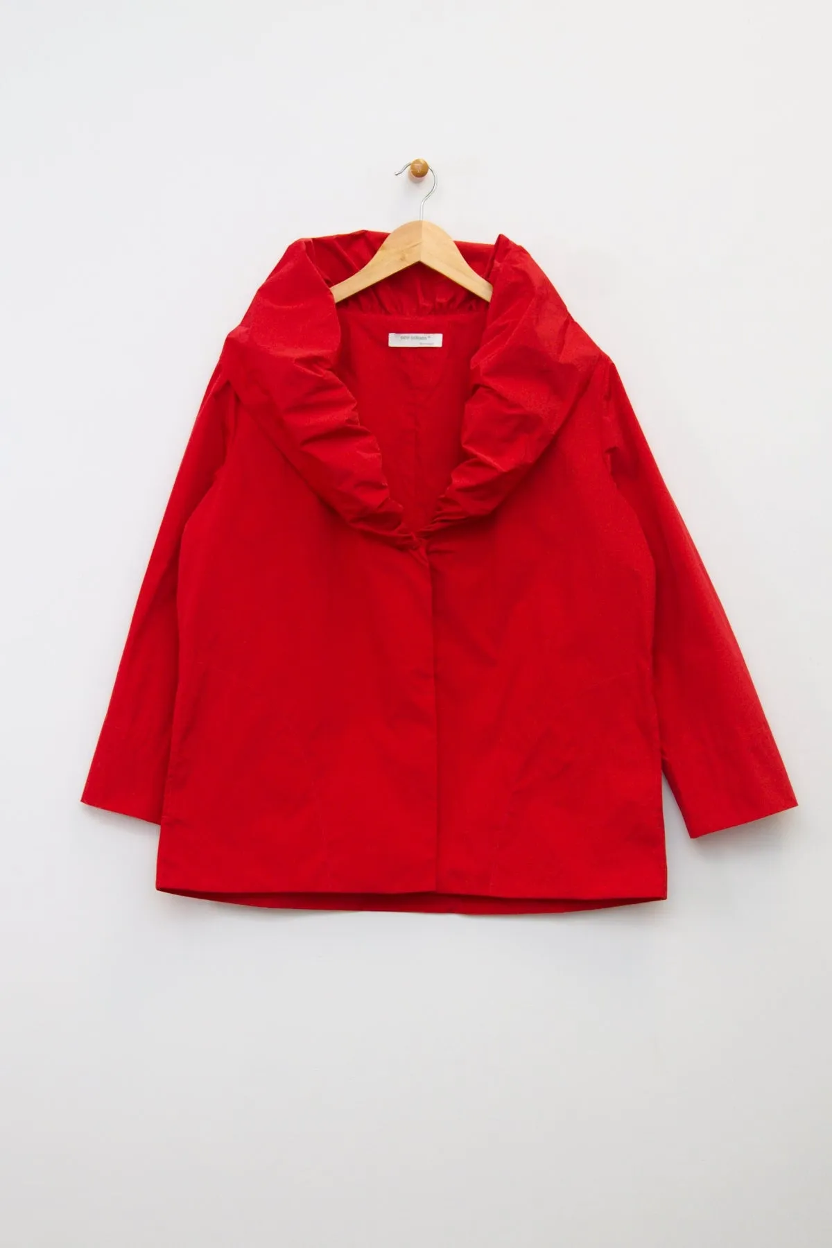 28" Ruffle Collar Snap Jacket