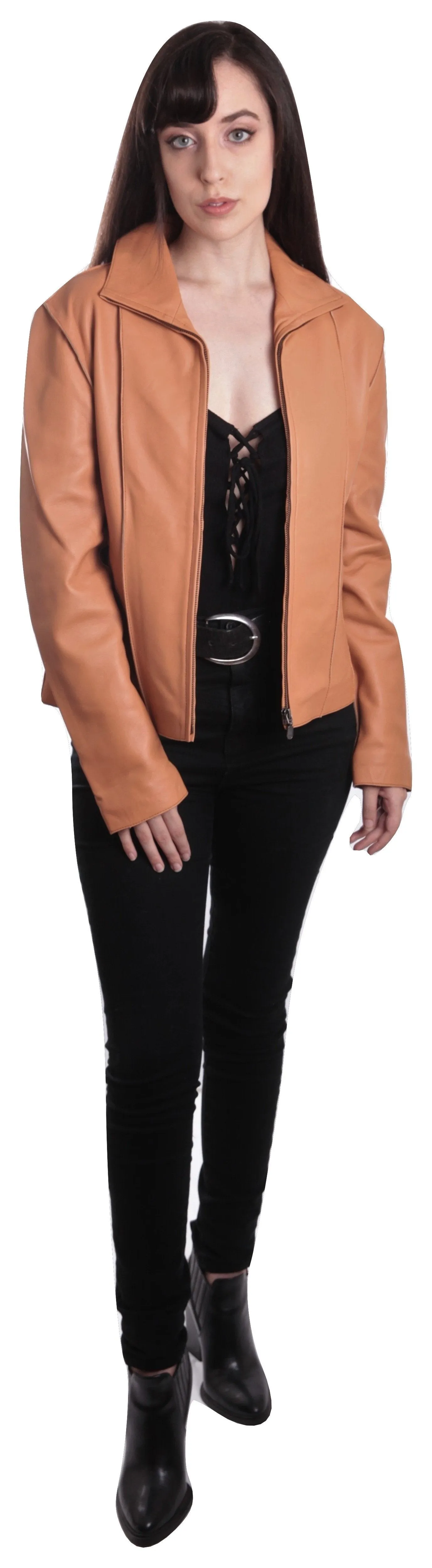 Aaliya Womens Sheepskin Leather Jacket - Discounted!