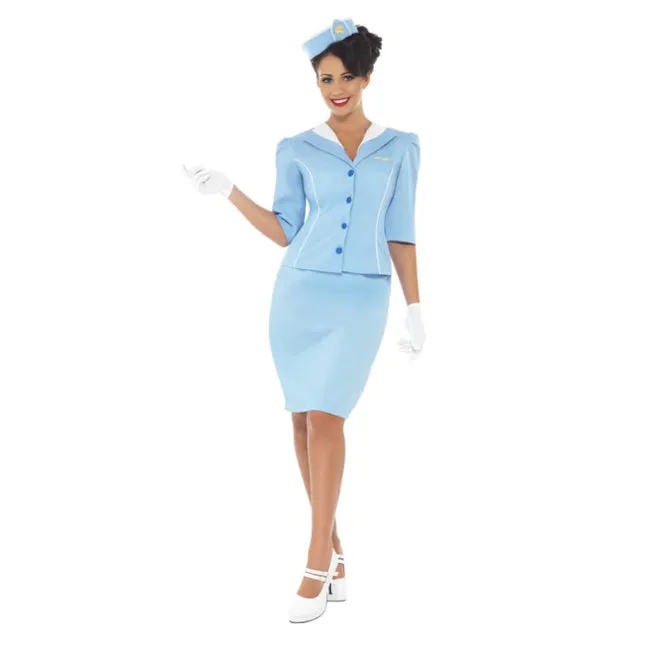 Air Hostess Costume, Blue