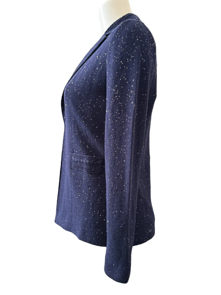 Amina Rubinacci Petrarca Navy Jacket w/Paillettes