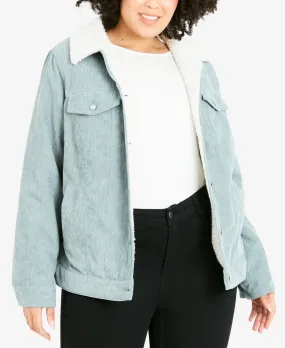 AVENUE Plus Size Cord Jacket