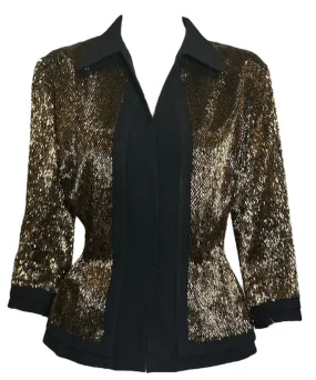 Balmain 40s Haute Couture Copper Beaded Evening Jacket