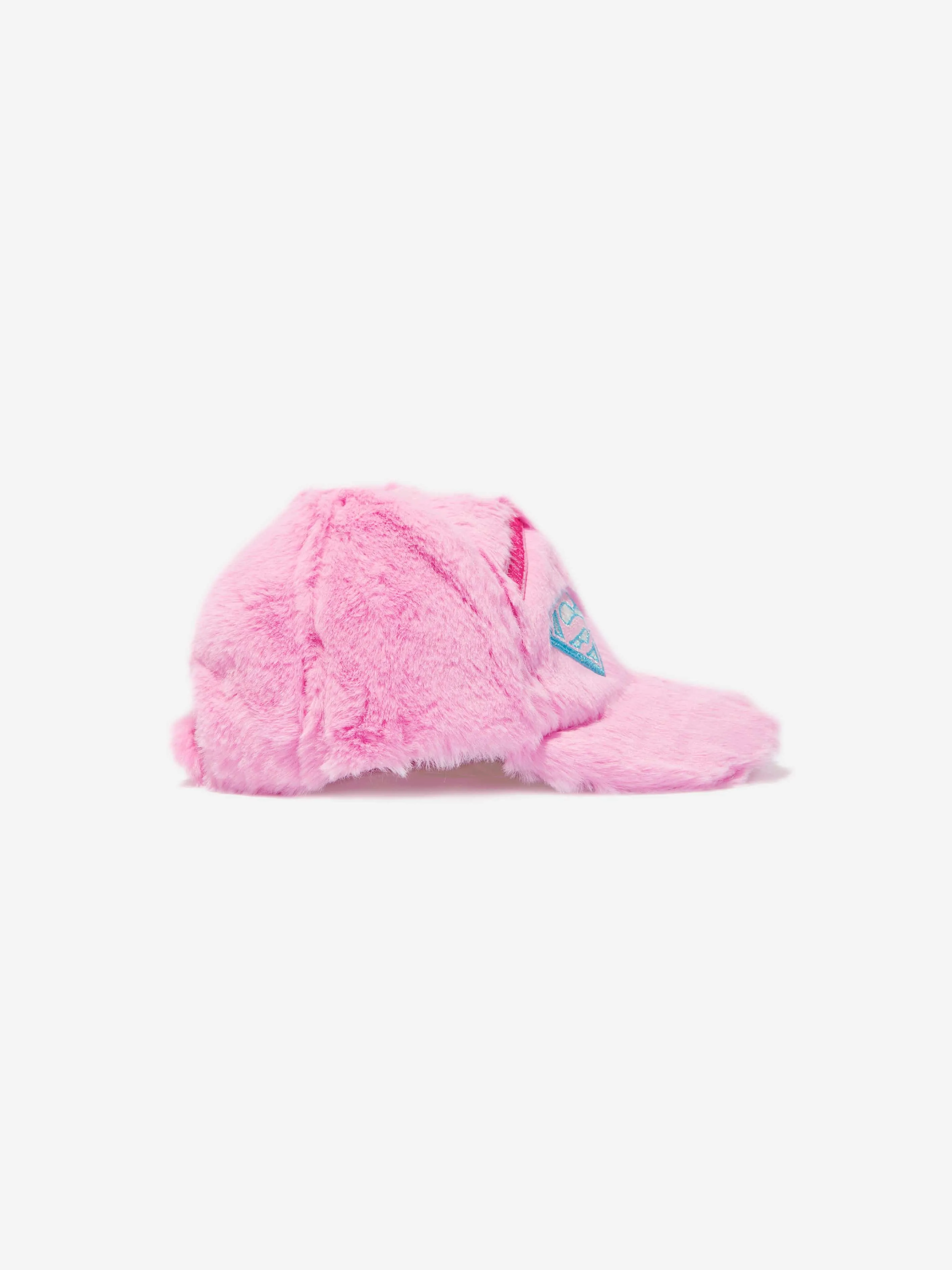 Billieblush Girls Faux Shearling Cap in Pink