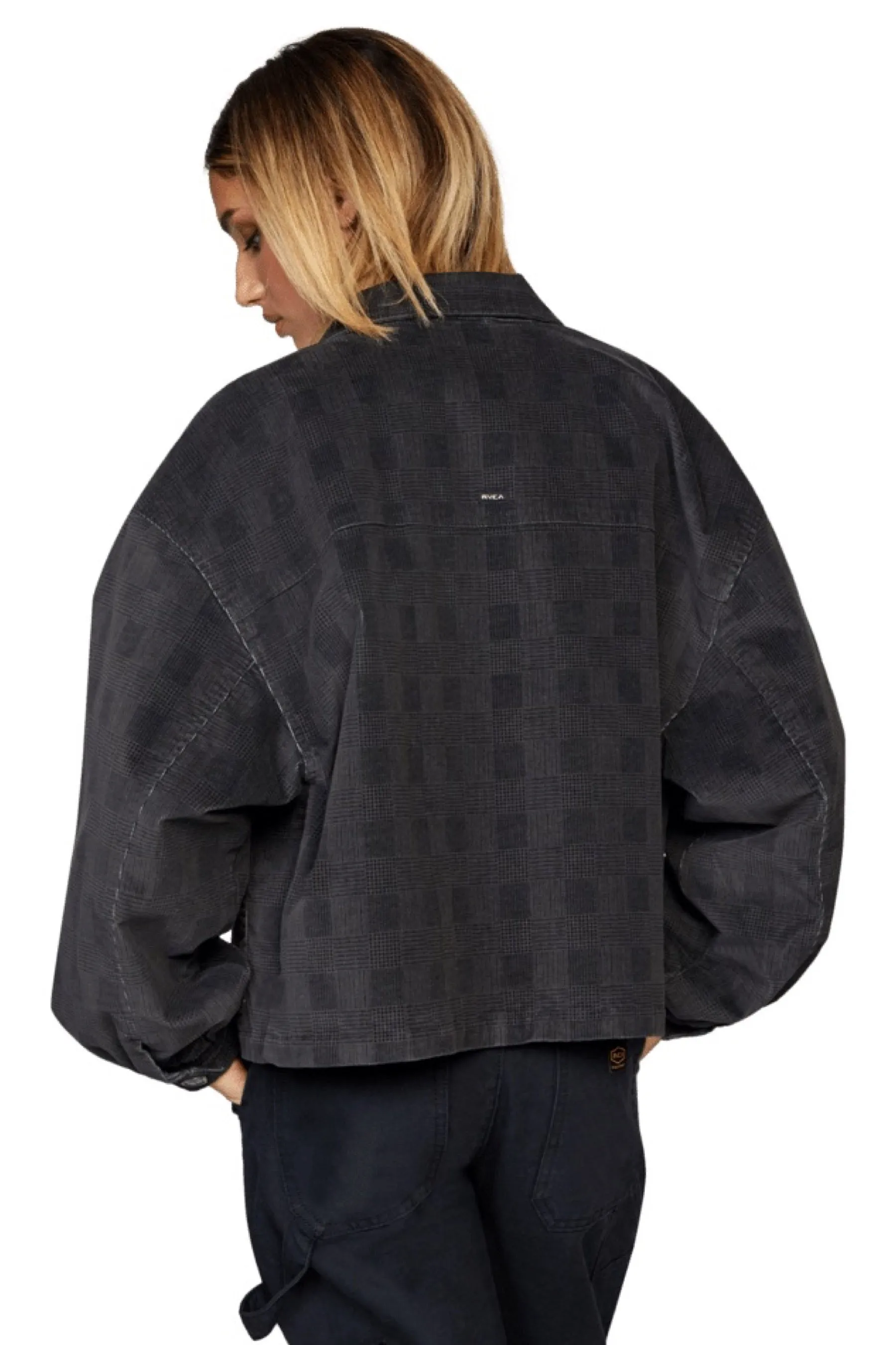 Black Plaid Bel Jacket