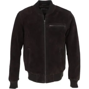 BlackShadow Suede Bomber Jacket Men's