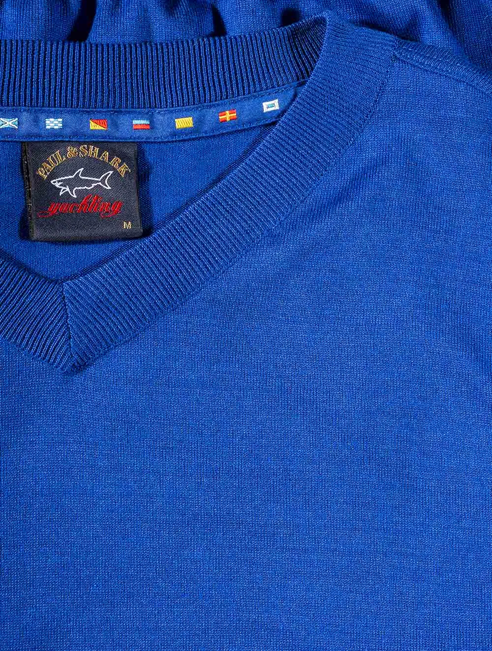 Blue V Neck Jumper Cobalt Blue