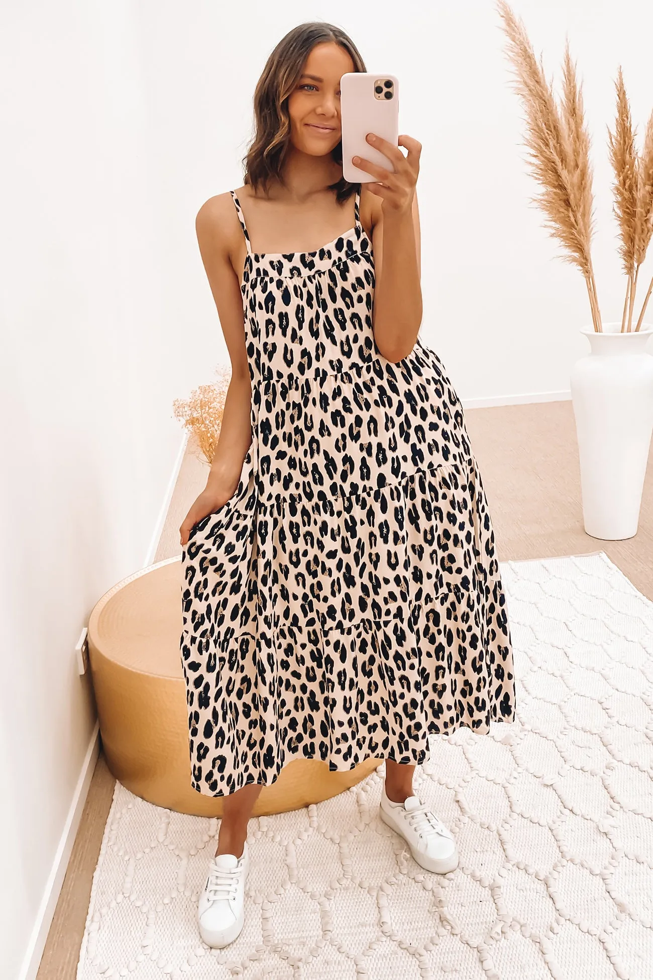 Brantley Midi Dress Leopard