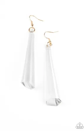 Break The Ice - Gold earrings - Paparazzi Accessories