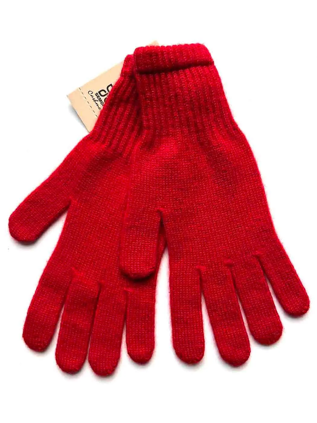 Cashmere hat, scarf and gloves set in red