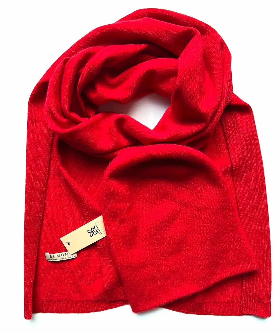 Cashmere hat, scarf and gloves set in red