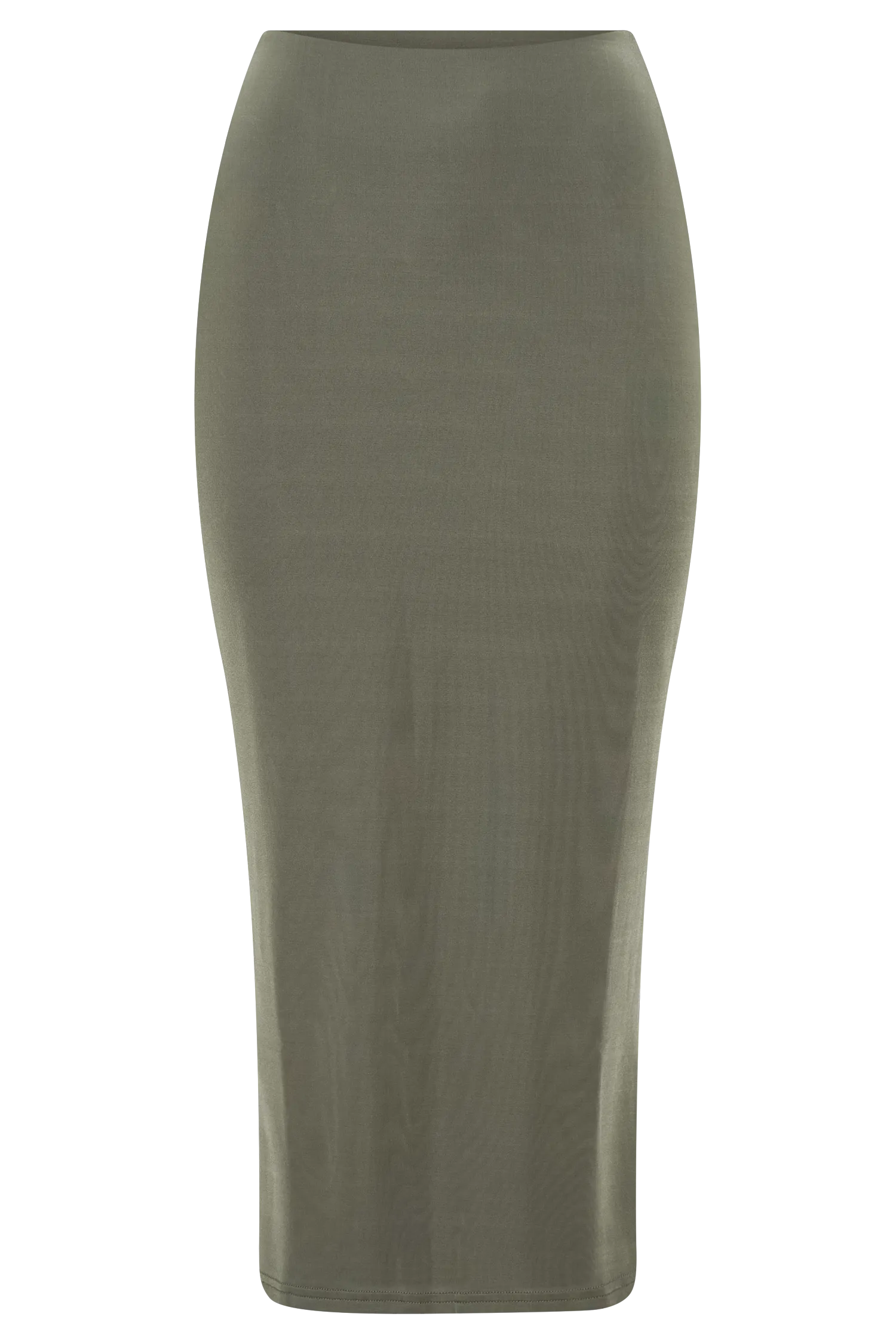 Charlene Slinky Midi Skirt - Olive