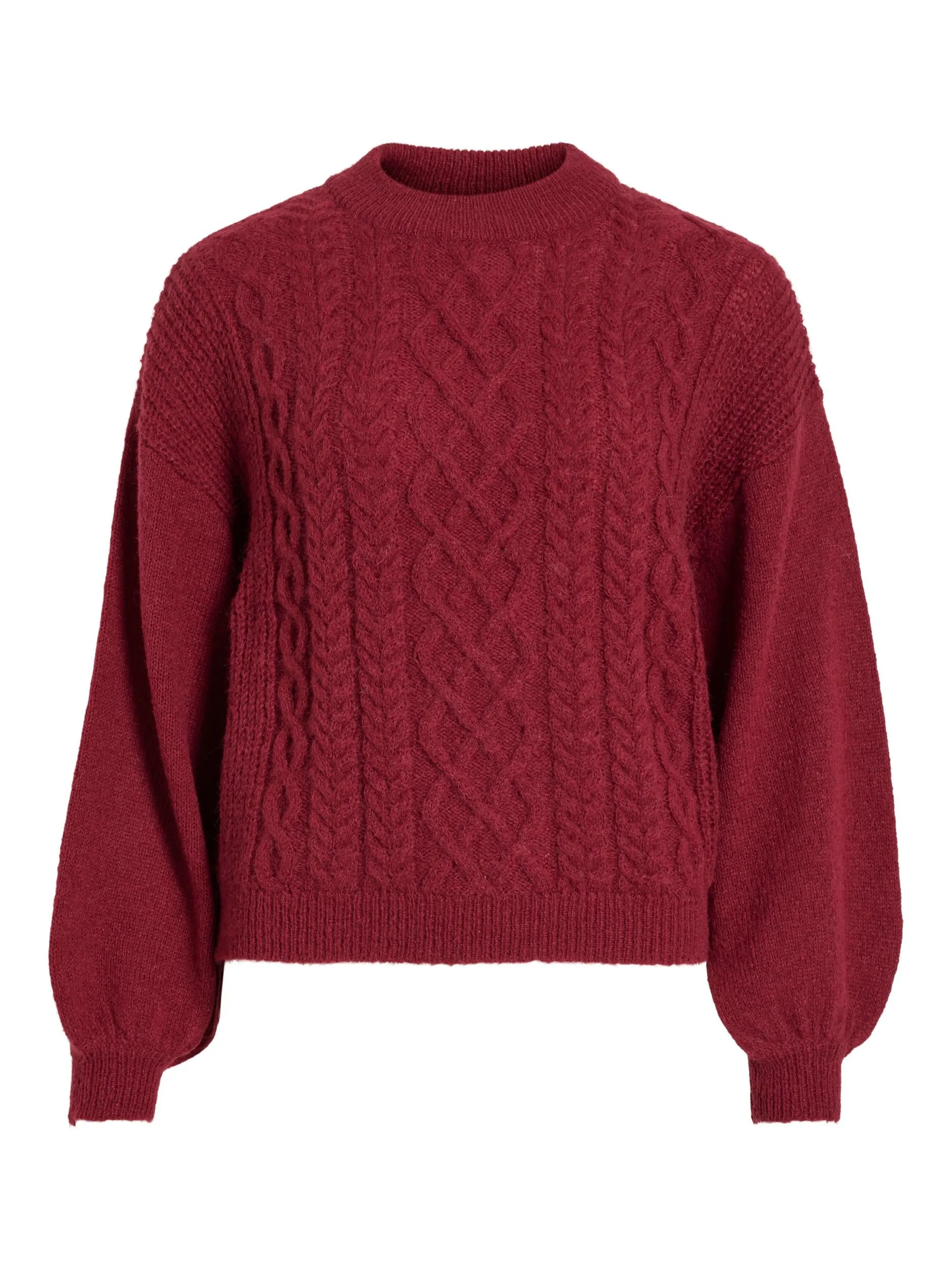 CHINTI CABLE KNIT JUMPER (BEET RED)