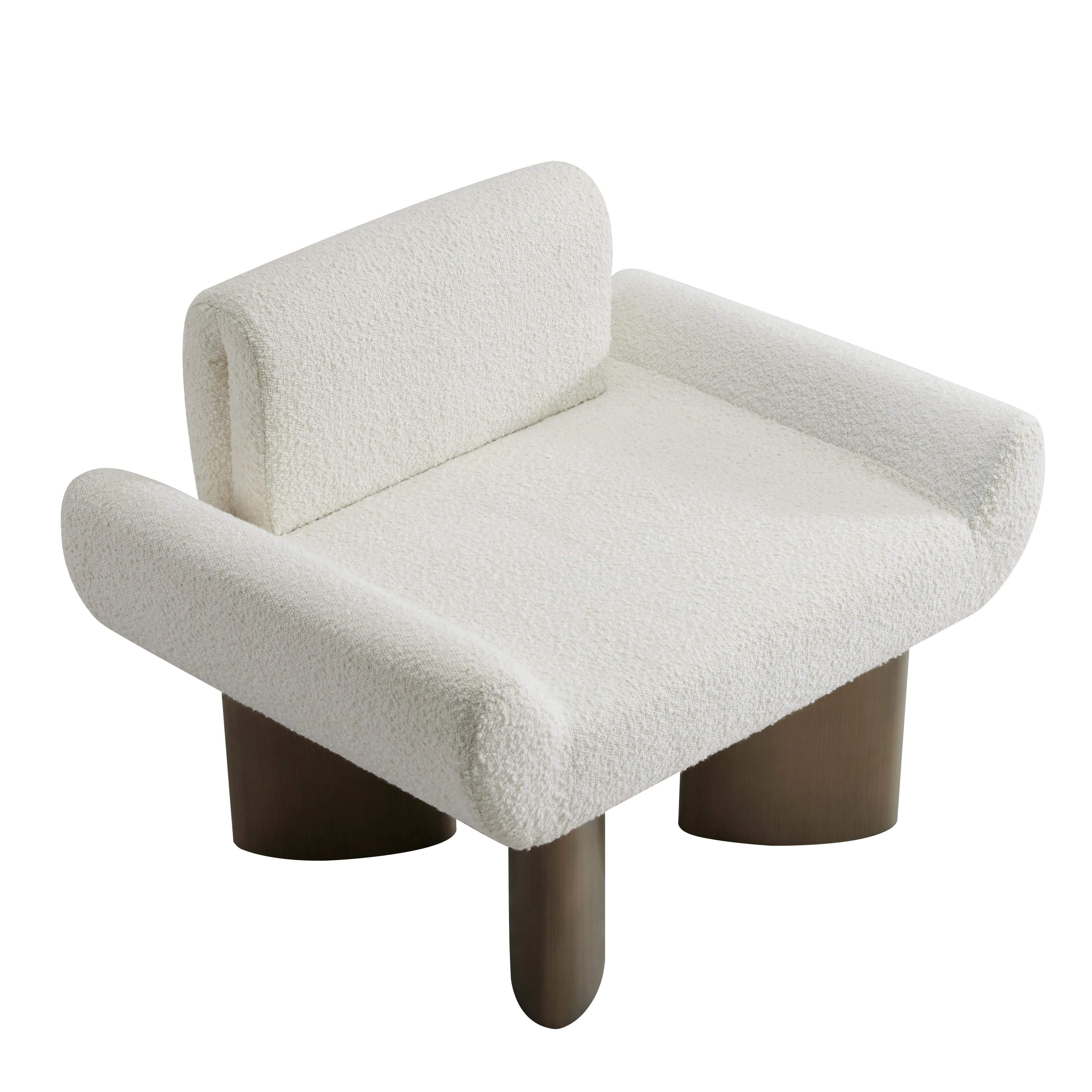 Coco White and Gold Accent Chair