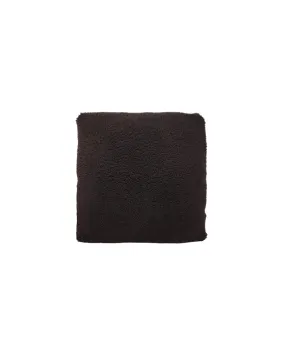 Dark Brown Curly Shearling Pillow