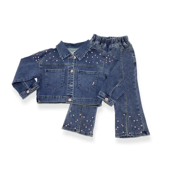 Embellished Denim Jacket for girls