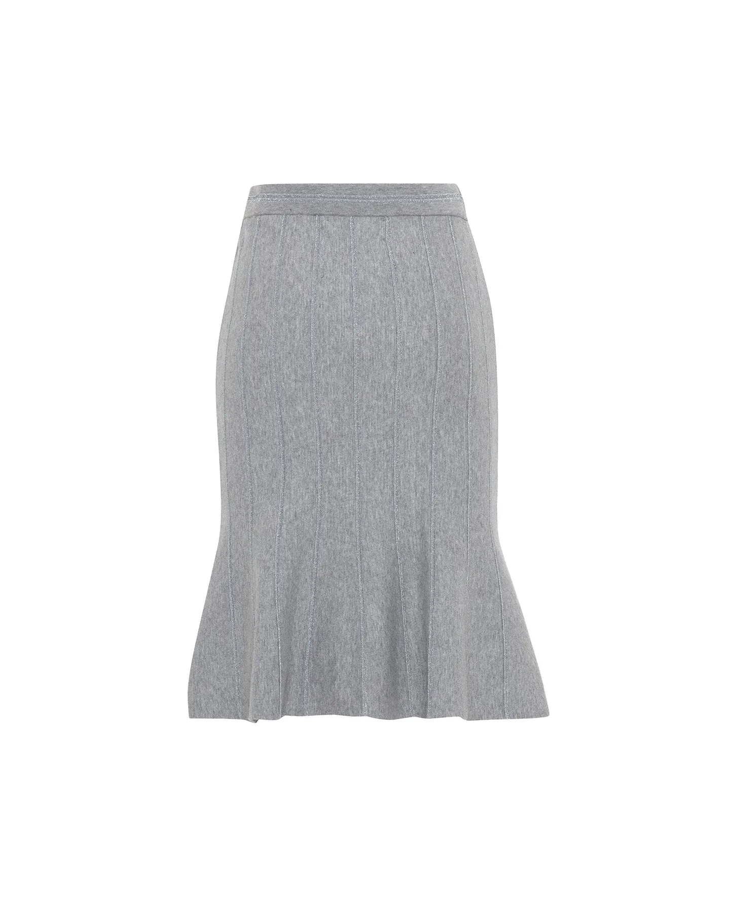 Ersa Shimmer Rib Stripe Tulip Skirt