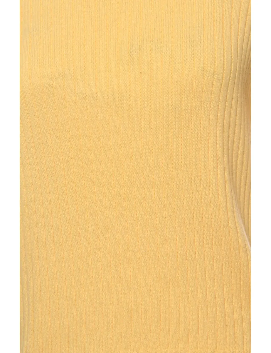 Fine Knit Yellow Jumper - M