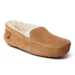 Fireside By Dearfoams Men's Genuine Shearling Moccasin Slipper