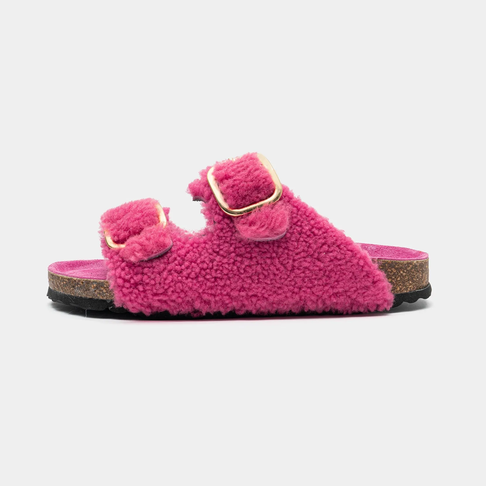 FLORENCE - Slipper in fuchsia sheepskin