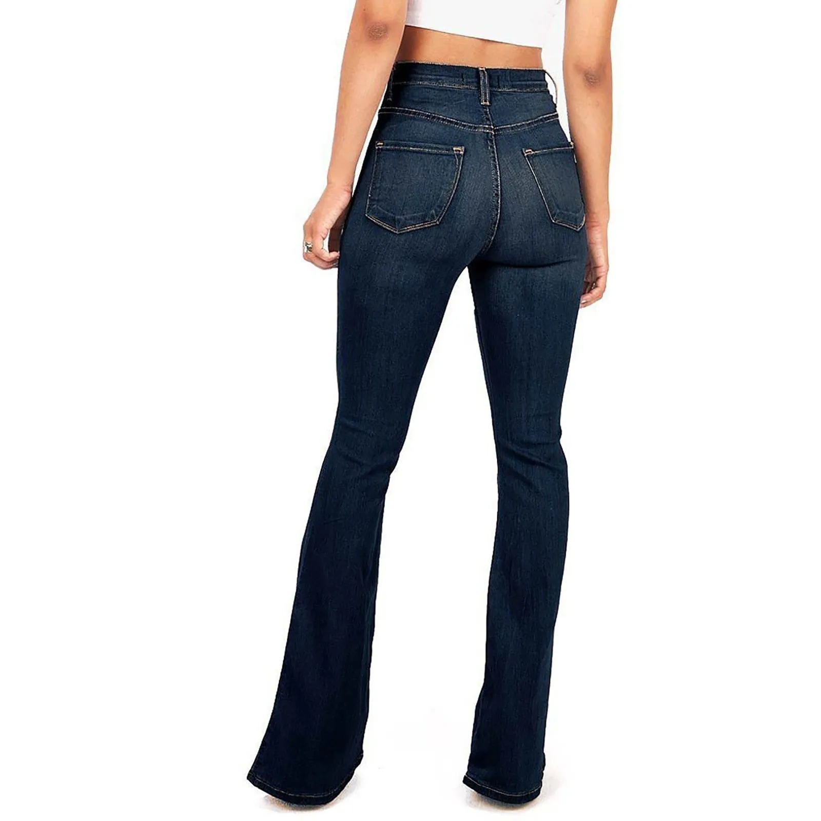 Funki Buys | Pants | Women's High Waist Slim Fit Bootleg Jeans