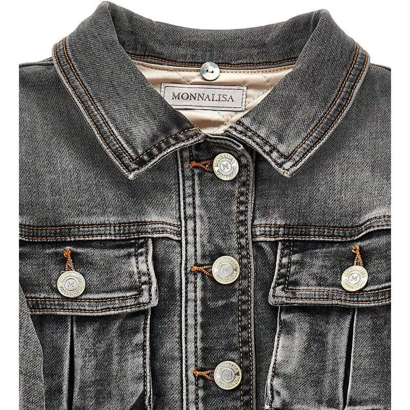 Girls Grey Denim Jacket