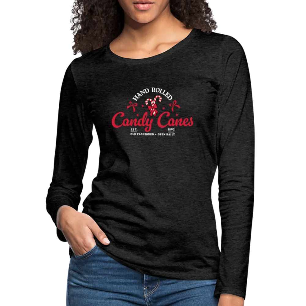 Hand Rolled Candy Canes Women's Premium Long Sleeve T-Shirt