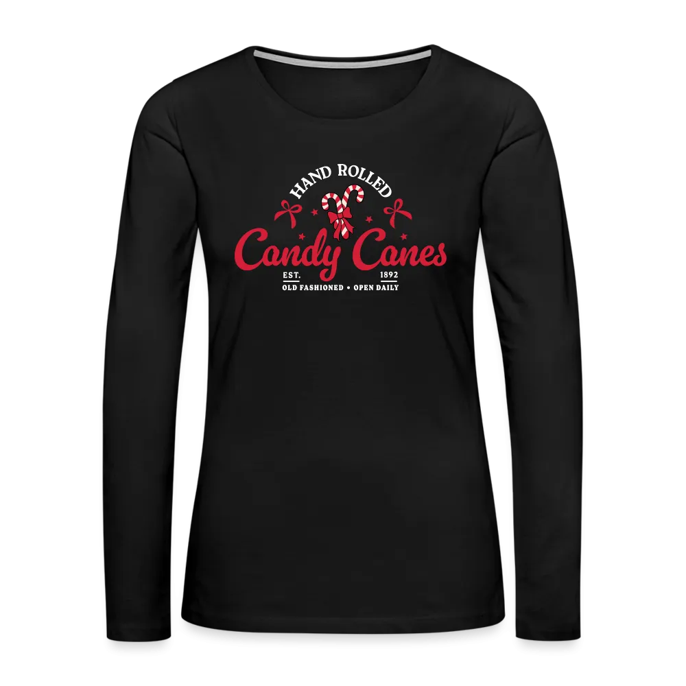 Hand Rolled Candy Canes Women's Premium Long Sleeve T-Shirt