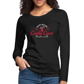 Hand Rolled Candy Canes Women's Premium Long Sleeve T-Shirt