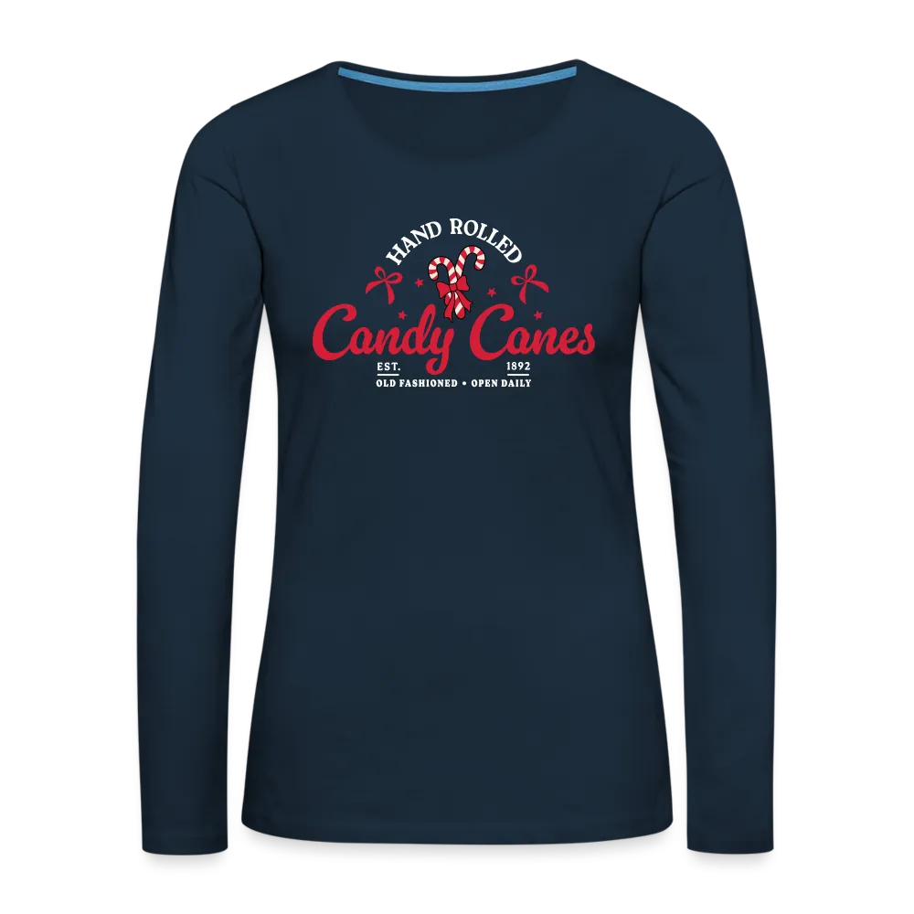 Hand Rolled Candy Canes Women's Premium Long Sleeve T-Shirt