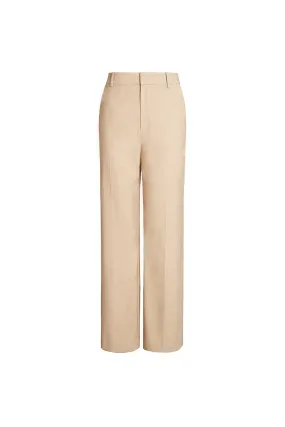 High waist slim pants | Beige straight leg pants | Commuter slacks