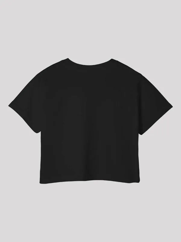 Joker Black Crop Top For Women