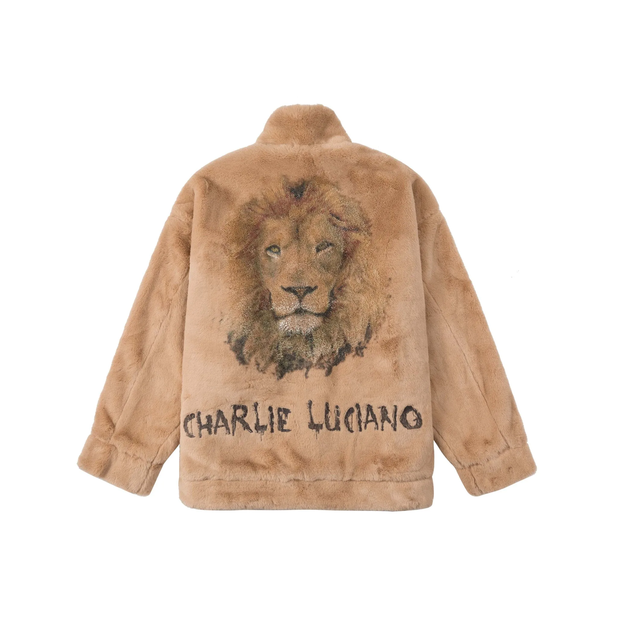 Khaki Fur Jacket Lion