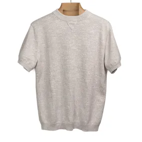 Knit t-shirt in natural marled cotton yarn