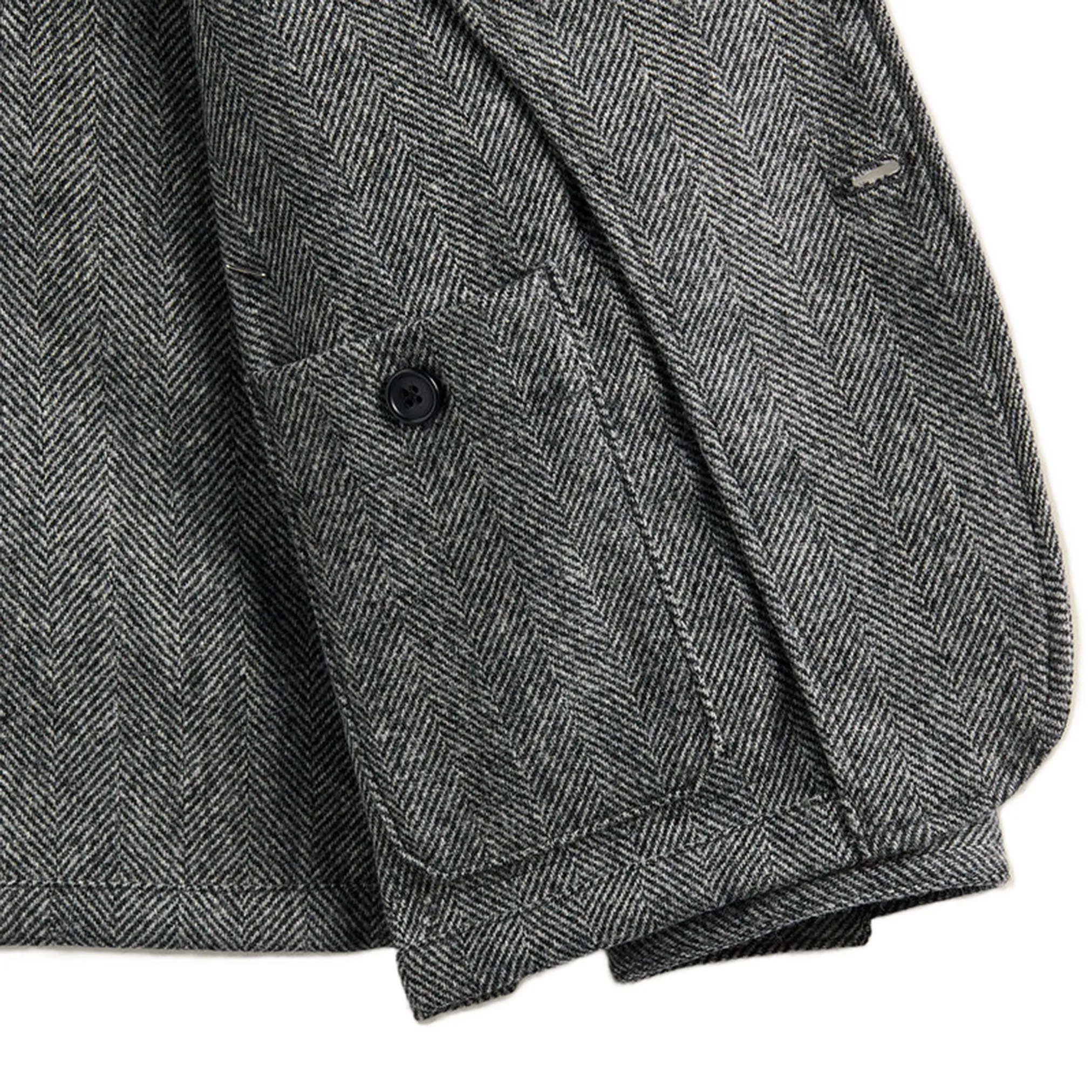 Labura in Grey Herringbone Wool