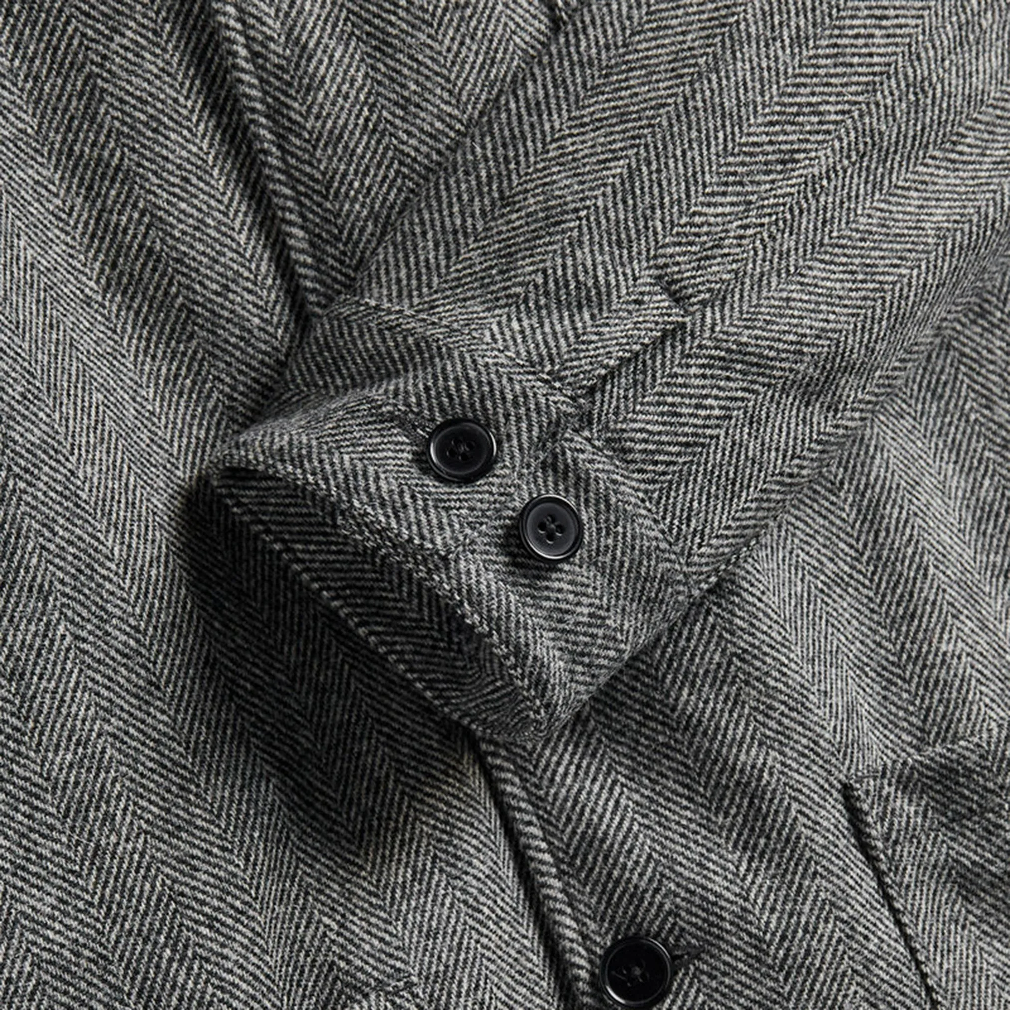 Labura in Grey Herringbone Wool