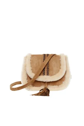 Laura Women’s Shearling Bag - Camel