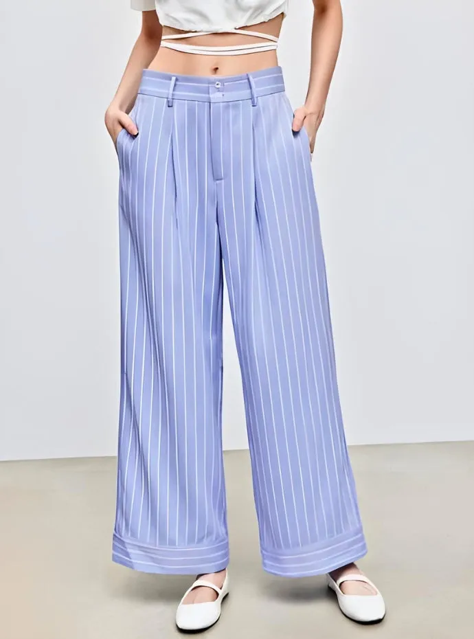 LAVENDER WIDE-LEG PANTS