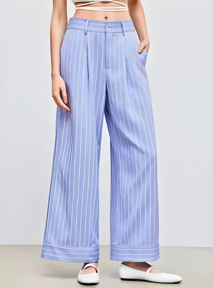 LAVENDER WIDE-LEG PANTS