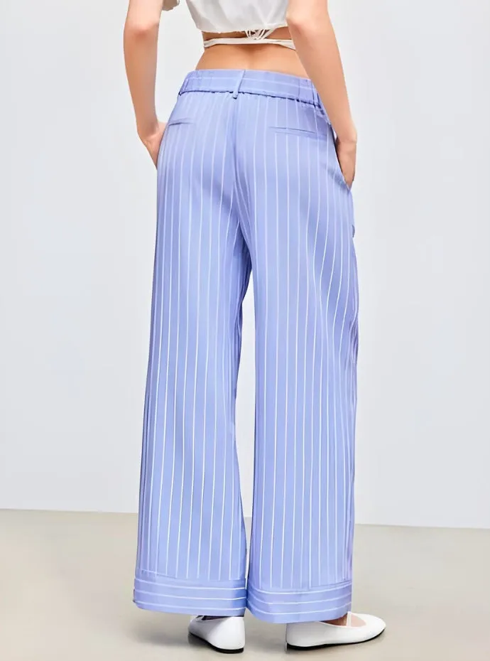 LAVENDER WIDE-LEG PANTS