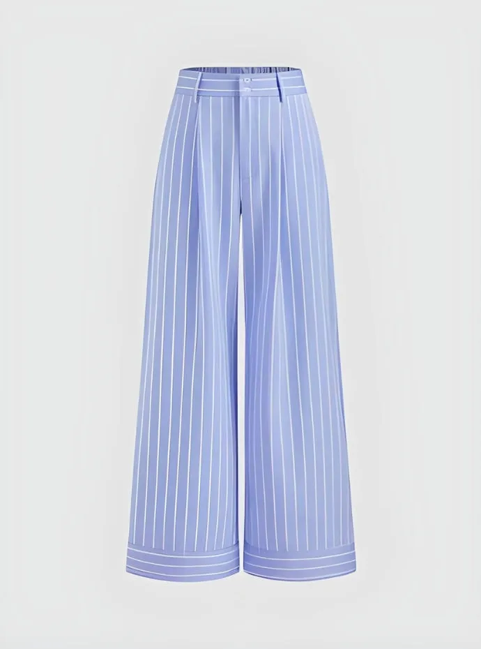 LAVENDER WIDE-LEG PANTS