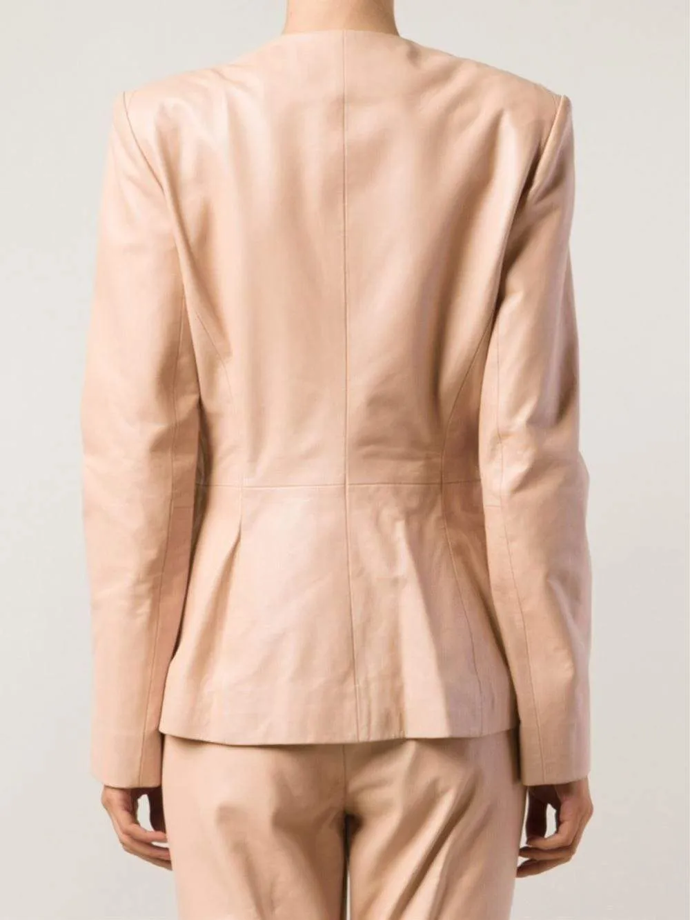 Leather Jacket With Rose Gold