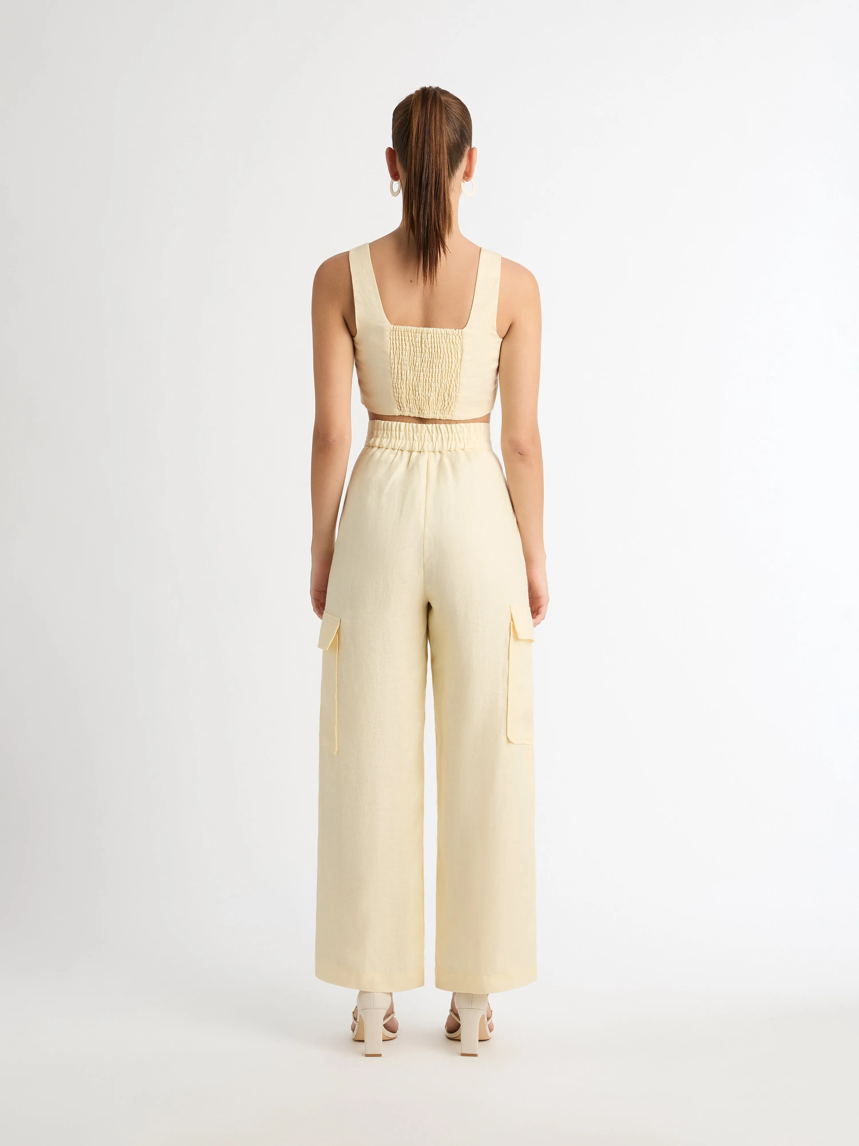 LEXI LINEN CROP TOP