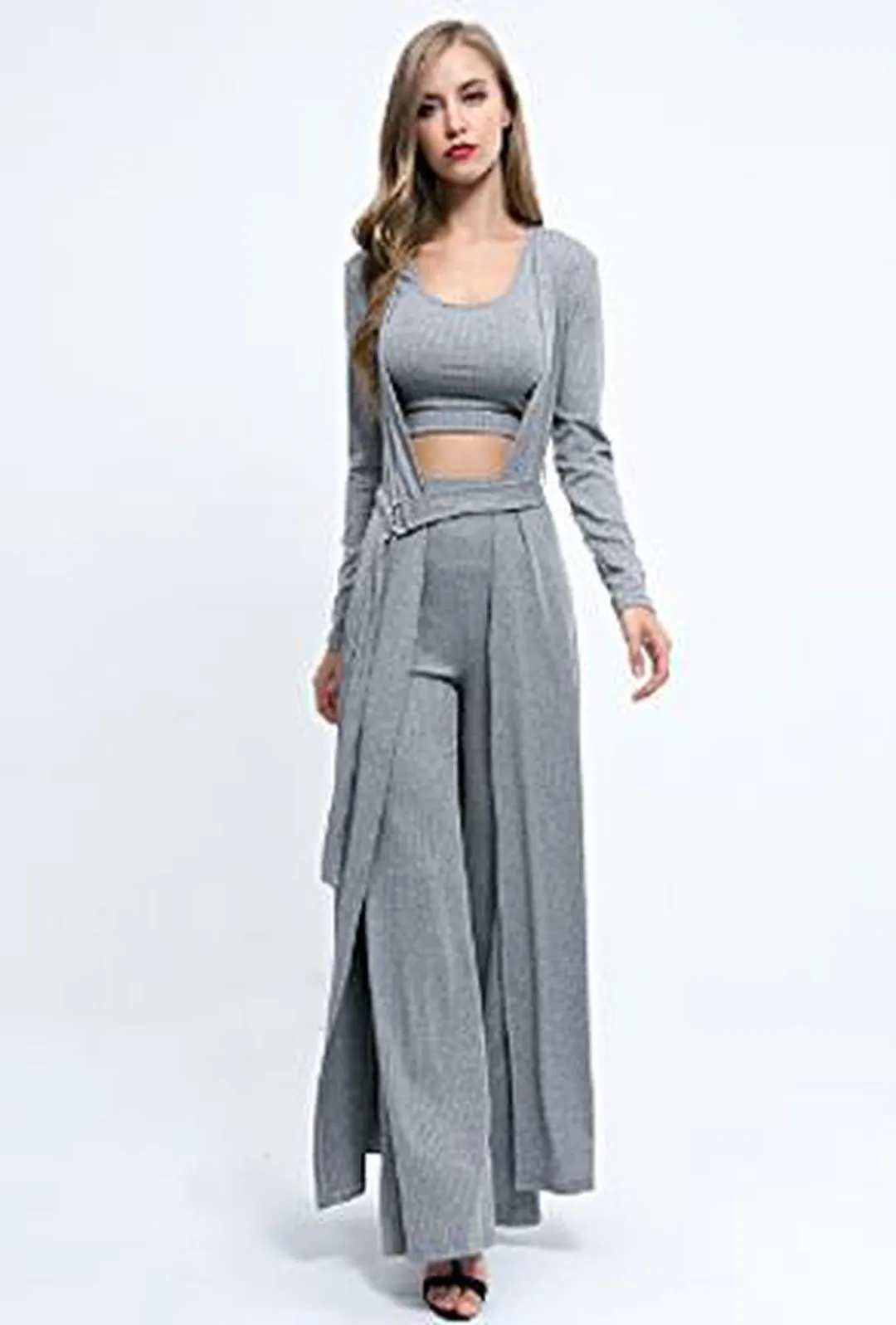 LOREN - 3 PIECE PANT & ROBE SET