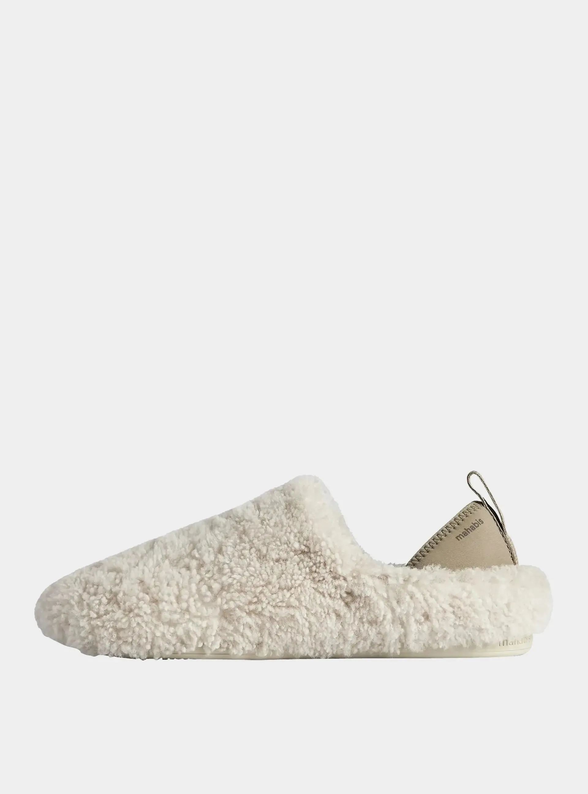 mahabis meribel in natural shearling