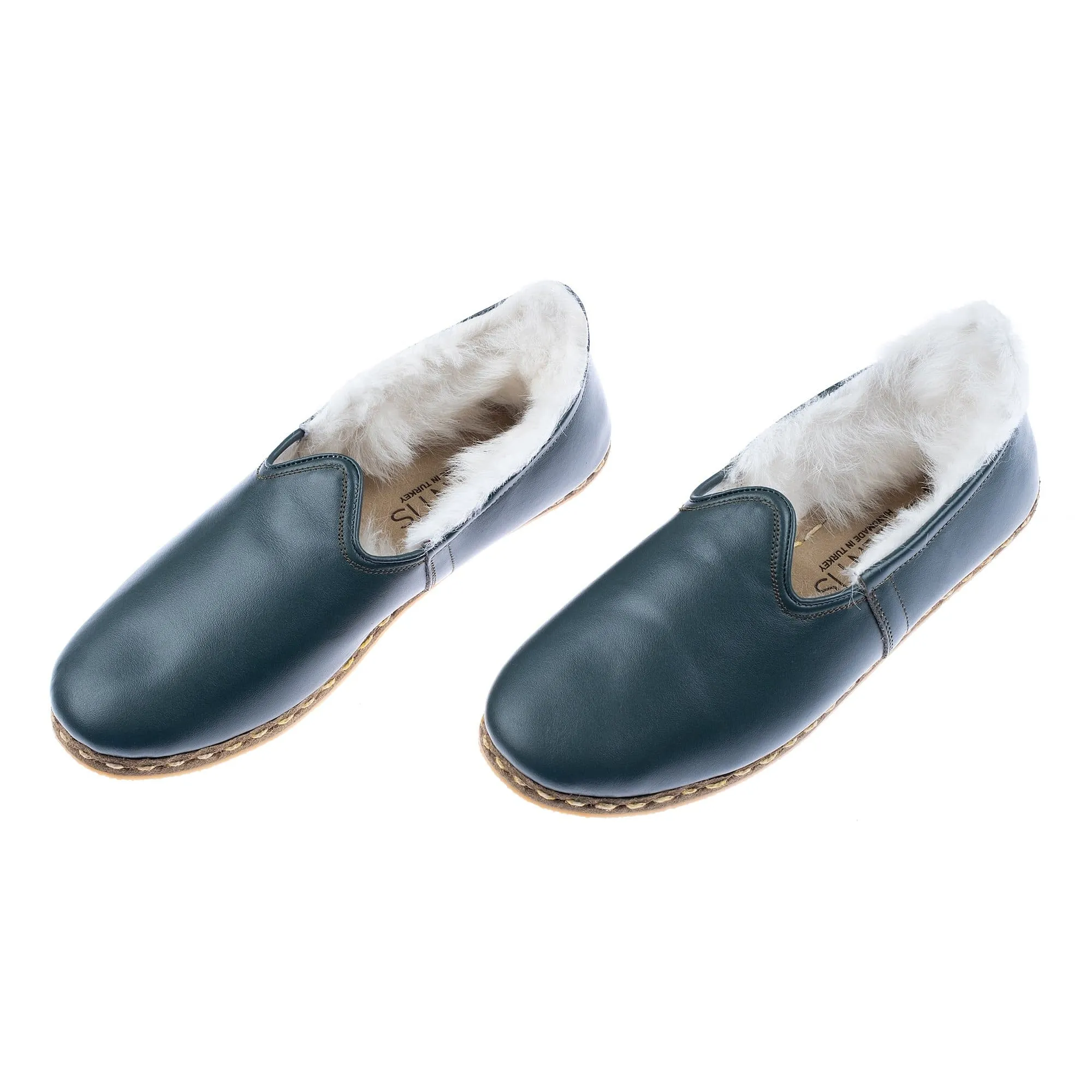 Men's Dark Green Shearlings