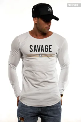 Mens Long Sleeve T-shirt "SAVAGE" MD935