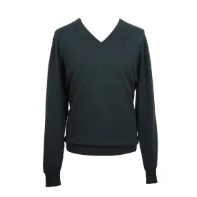 Men's Merino Wool V Neck Jumper Lugano