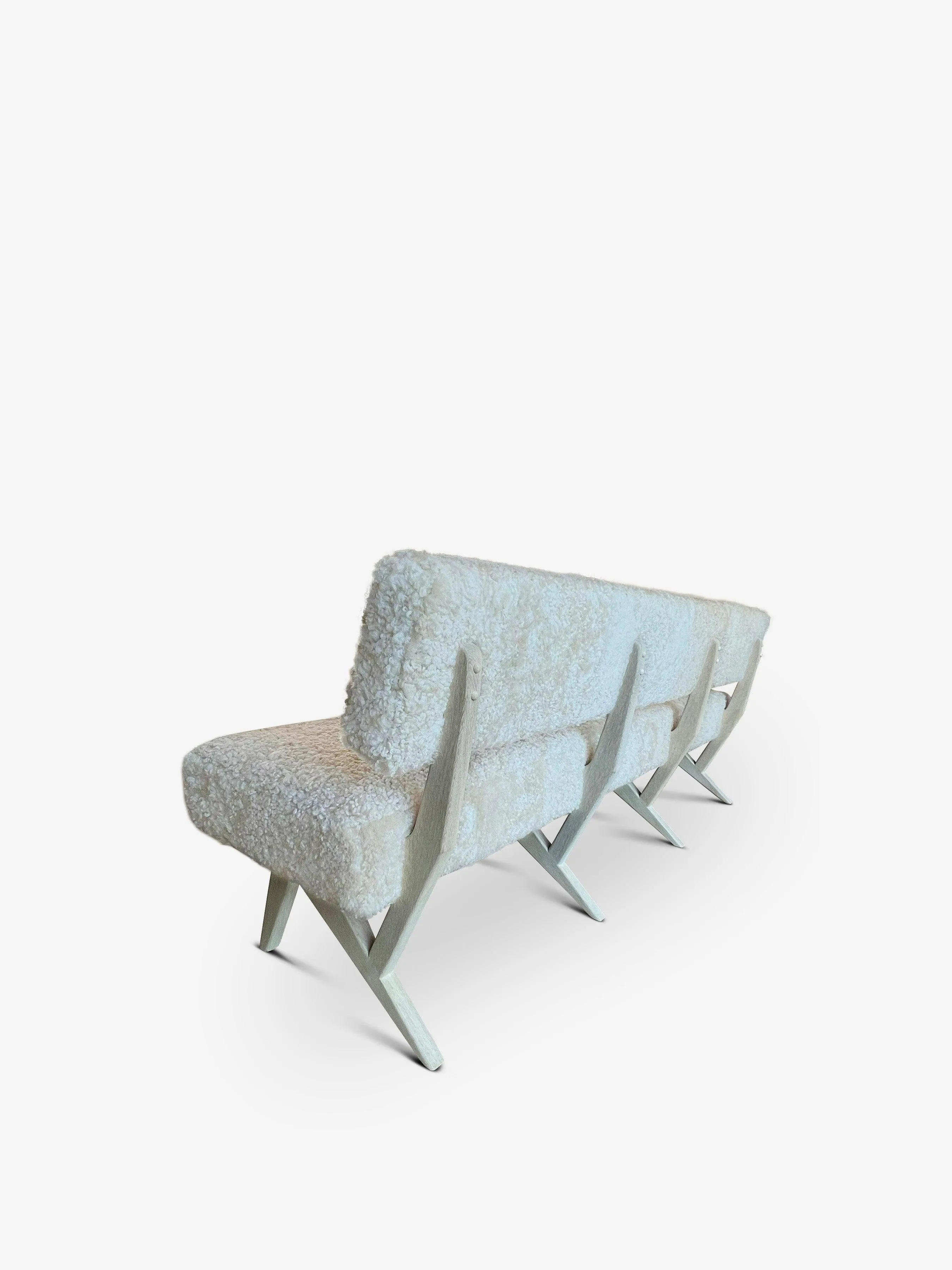 Metropole 7' Bench with Shearling by MONC XIII